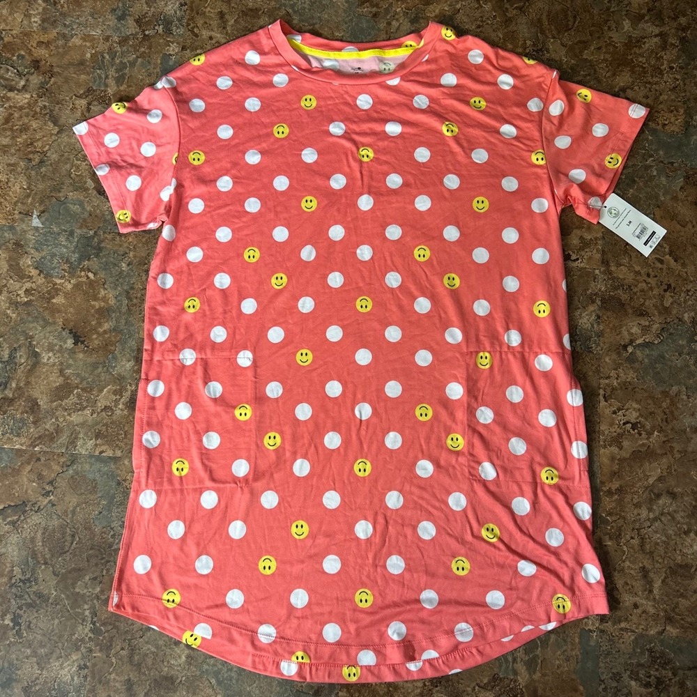 Secret Treasures Smiley Face Nightgown Women's Size Small-Medium Orange Pajamas